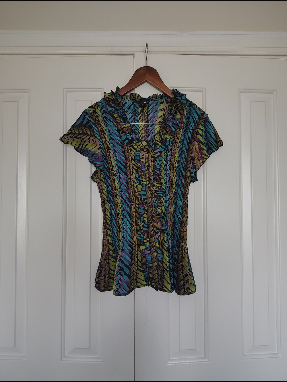 Y2K Euro Summer Pleated Ruffle Blouse